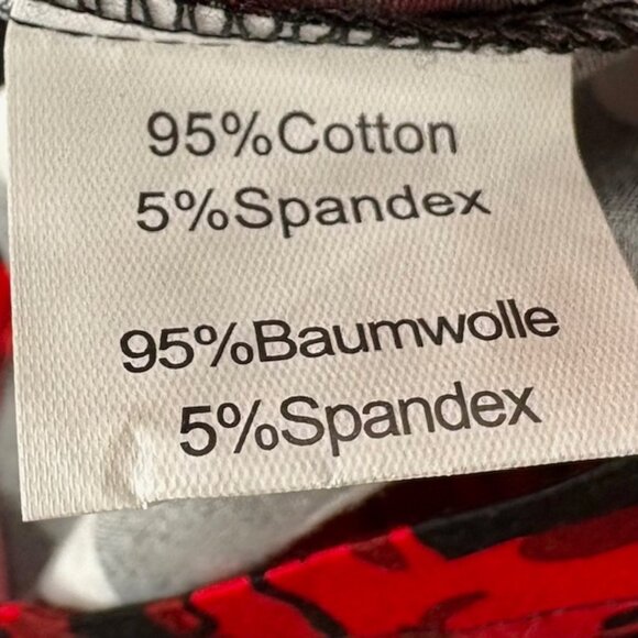 Grace Karin 1950s Polka Dot Roses Cotton Cap Sleeved Dress - Red/Black/White - L - Picture 10 of 10